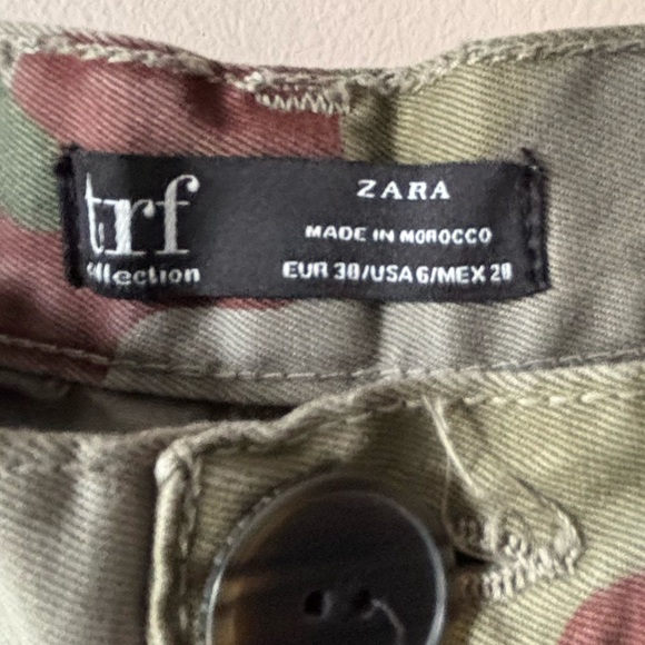 NEW ZARA Sz 6 Cargo Wide Leg Pants Camo - Picture 6 of 12